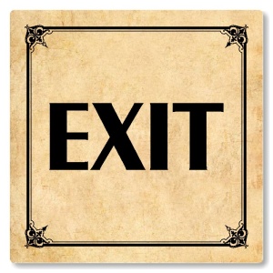 Exit, 80x80mm, pergamen, Nebraska